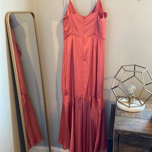 Express pink small ruffle dress